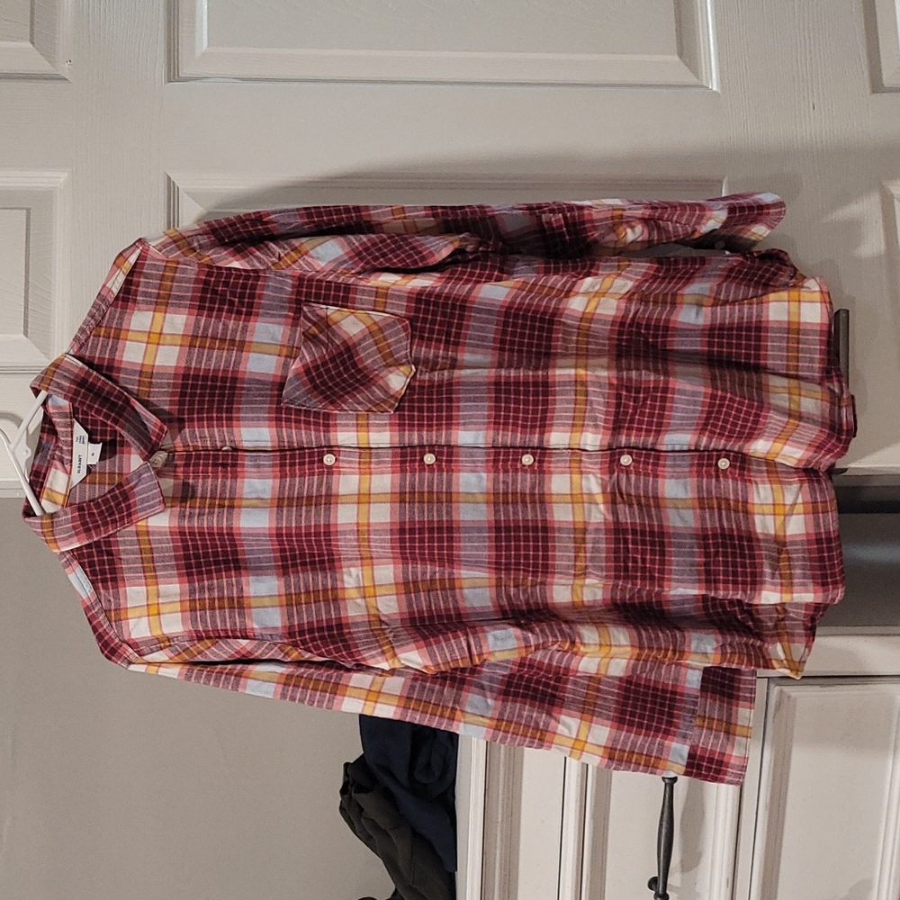 Womens Old Navy Tunic Flannel Shirt